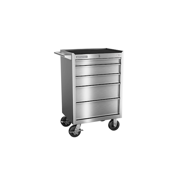 Champion Tool Storage FMPro SST Tool Cabinet With Casters, 5 Drawer, Silver, Stainless Steel, 27 in W x 20 in D FMPS2705RC - main
